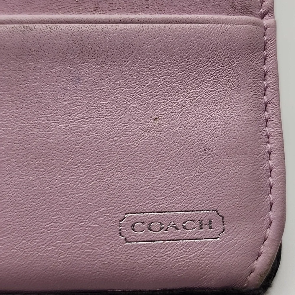 Elegant Coach Black/lavender Leather‎ Women's Bag